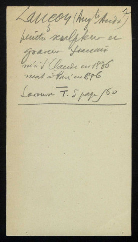 LANCON (Auguste André), peintre (1836-1887) : 9 lettres.