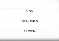 Urzy : actes d'état civil (naissances).