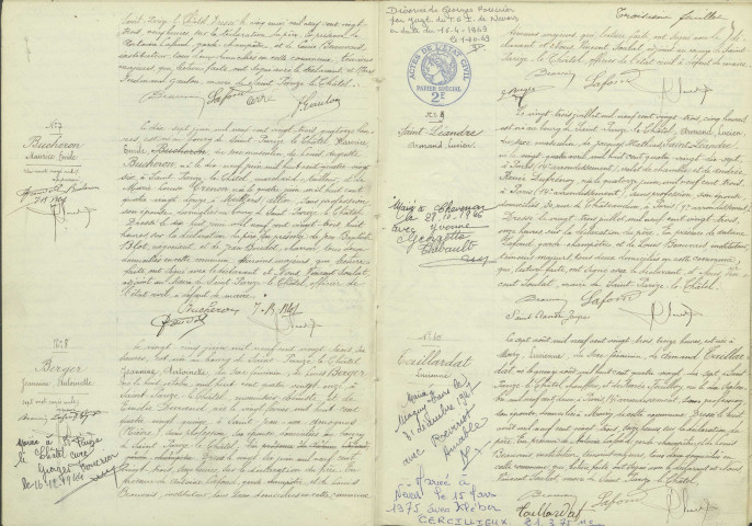 Saint-Parize-le-Châtel : actes d'état civil.