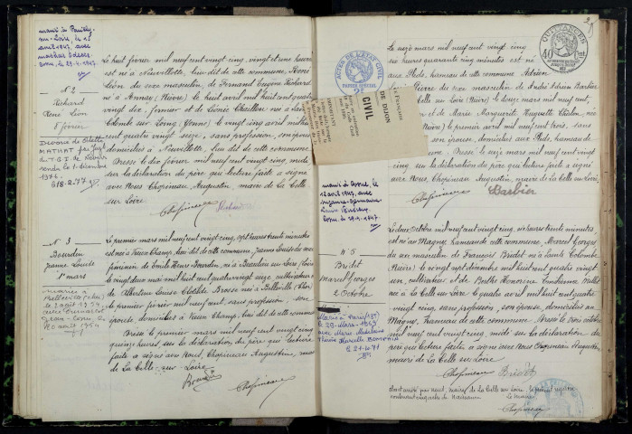 La Celle-sur-Loire : actes d'état civil.