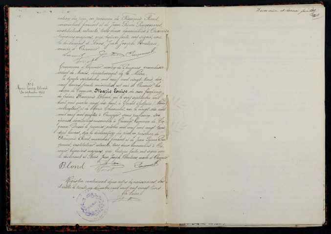 Ouroüer : actes d'état civil.