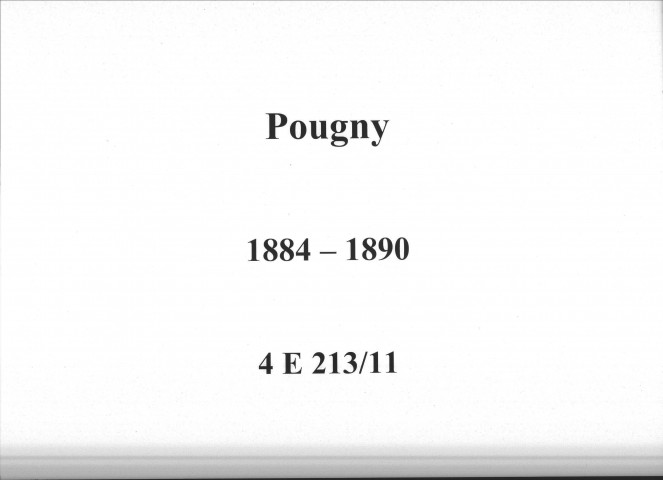 Pougny : actes d'état civil.