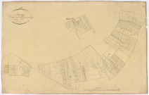 Amazy, cadastre ancien : plan parcellaire de la section C dite du Bourg, feuille 1, développement