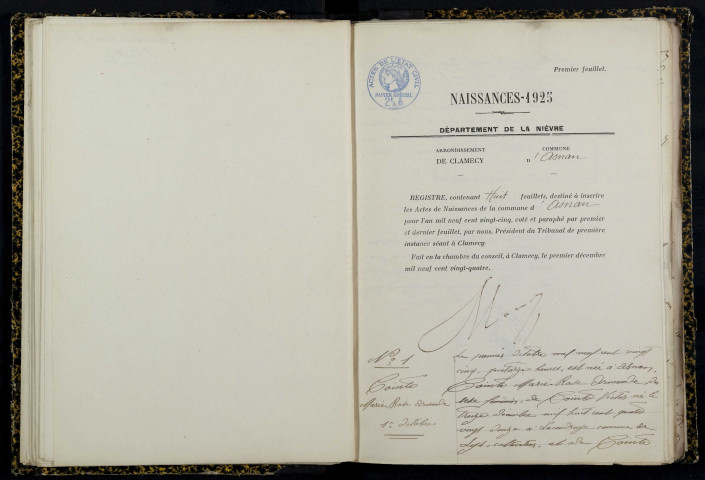 Asnan : actes d'état civil.