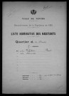 Nevers, Quartier de la Barre, 7e section : recensement de 1931
