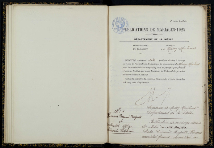 Moissy-Moulinot : actes d'état civil.