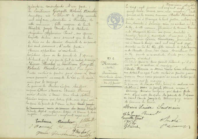 Varennes-lès-Nevers : actes d'état civil (mariages).