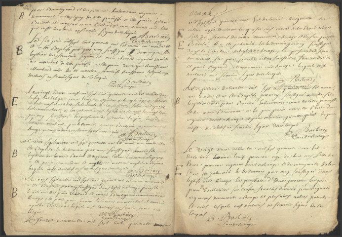 Ruages : registres paroissiaux.