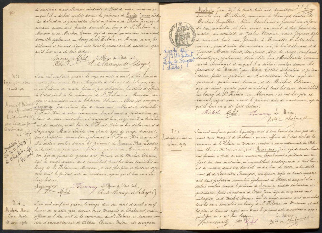 Saint-Hilaire-en-Morvan : actes d'état civil.