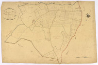 Chevannes-Changy, cadastre ancien : plan parcellaire de la section D dite du Moulin Cassiot, feuille 2