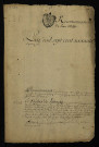 Seigneurie d'Alligny-en-Morvan : minute du terrier pour Louise Charlotte de Foudras, veuve de François Bernard César de Choiseul, dame d'Alligny.