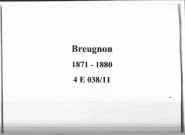 Breugnon : actes d'état civil.