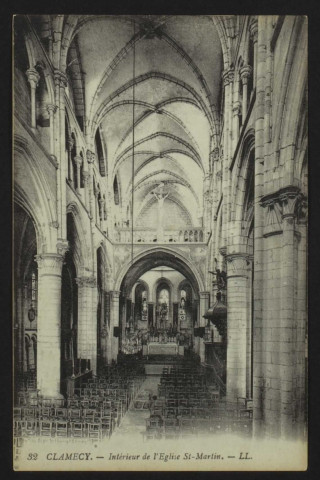 CLAMECY - Intérieur de l’Église St-Martin – LL