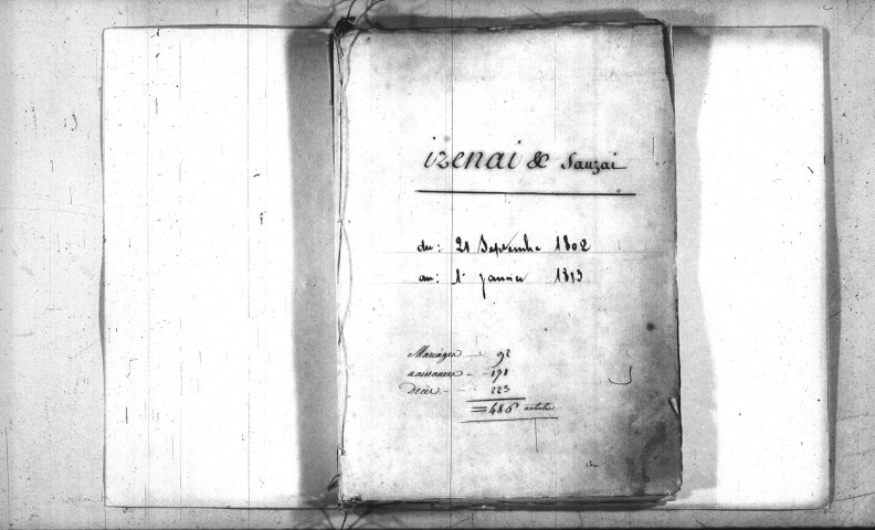 Isenay : tables décennales.