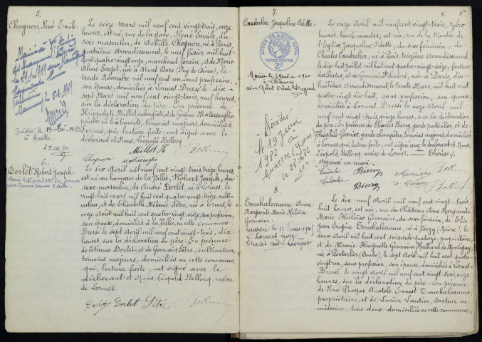 Lormes : actes d'état civil.