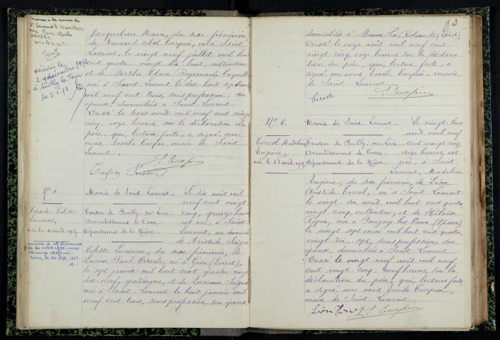 Saint-Laurent-l'Abbaye : actes d'état civil.