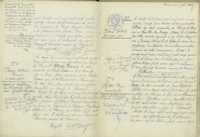 Verneuil : actes d'état civil.