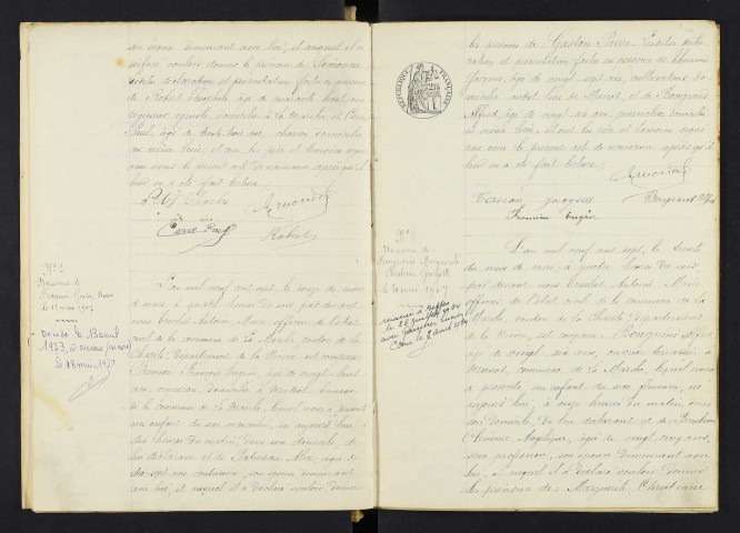 La Marche : actes d'état civil, table décennale.