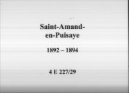 Saint-Amand-en-Puisaye : actes d'état civil.
