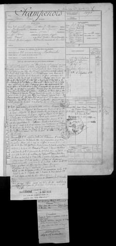 Bureau de Nevers, classe 1911 : fiches matricules n° 1571 à 1863