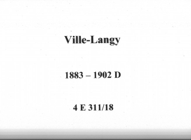 Ville-Langy : actes d'état civil (décès).