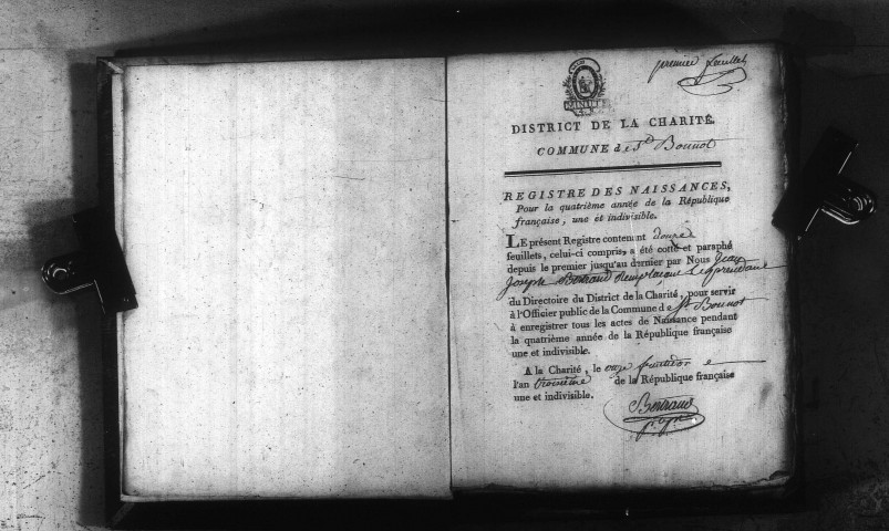 Saint-Bonnot : actes d'état civil.