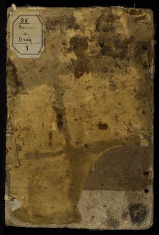 Fief de Druy : terrier avec table nominative.