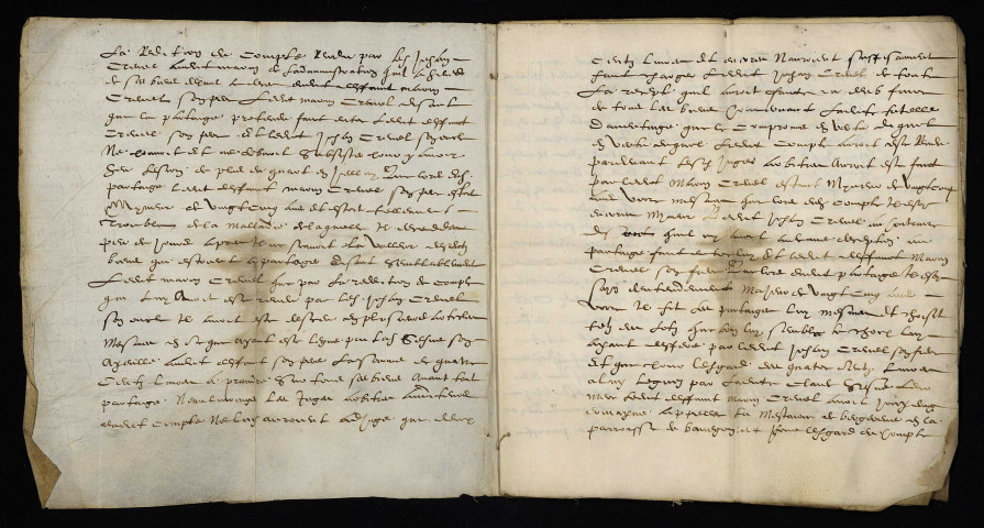 Contentieux (procédure civile). - Succession de Crevet maître des postes de Saint-Pierre-le-Moûtier et de la paroisse de Magny (commune de Magny-Cours), partage et reddition des comptes de tutelle : collation de documents produits aux bailliage et prévôté de Saint-Pierre-le-Moûtier de 1599 et 1600.