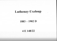 Luthenay-Uxeloup : actes d'état civil (décès).