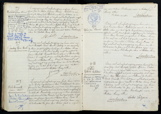 Château-Chinon Ville : actes d'état civil.