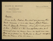 VICAIRE (Georges), bibliophile (1853-1921) : 3 lettres.