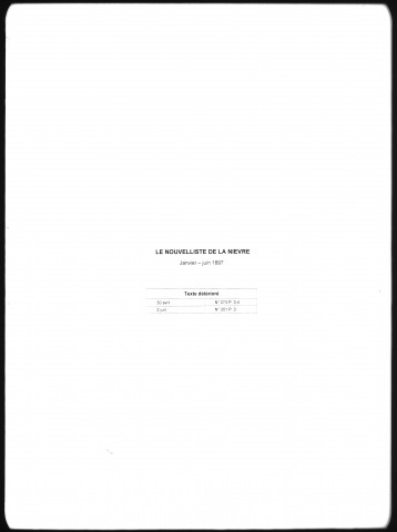 Le Nouvelliste de la Nièvre