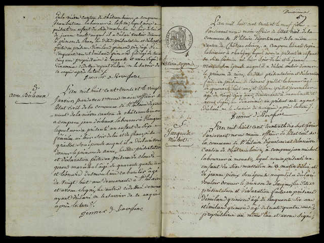 Saint-Hilaire-en-Morvan : actes d'état civil.