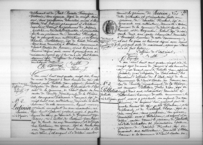 Saint-Martin-sur-Nohain : actes d'état civil.