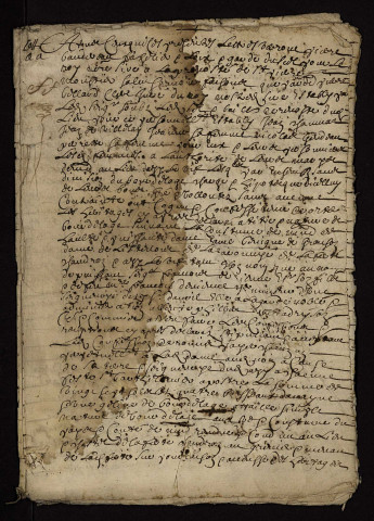 Fief du Graté à Azy-le-Vif : extrait du terrier.