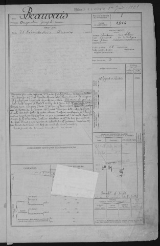 Bureau de Nevers-Cosne, classe 1914 : fiches matricules n° 1 à 548