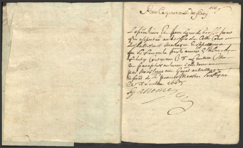 Fléty : registres paroissiaux.