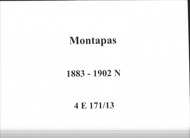 Montapas : actes d'état civil (naissances).