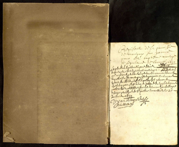 Marigny-sur-Yonne : registres paroissiaux.