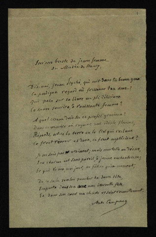 CAMPAUX (Antoine), professeur de lettres à Strasbourg et Nancy (1818-1901) : 9 lettres.