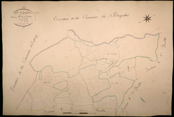 Saint-André-en-Morvan, cadastre ancien : plan parcellaire de la section C dite du Bourg, feuille 4