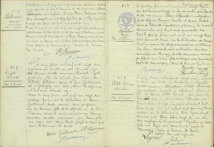 Varennes-lès-Nevers : actes d'état civil (décès).