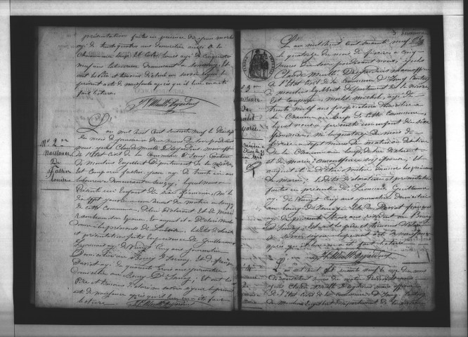 Isenay : actes d'état civil.