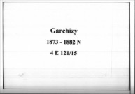 Garchizy : actes d'état civil.
