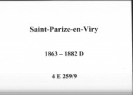 Saint-Parize-en-Viry : actes d'état civil.
