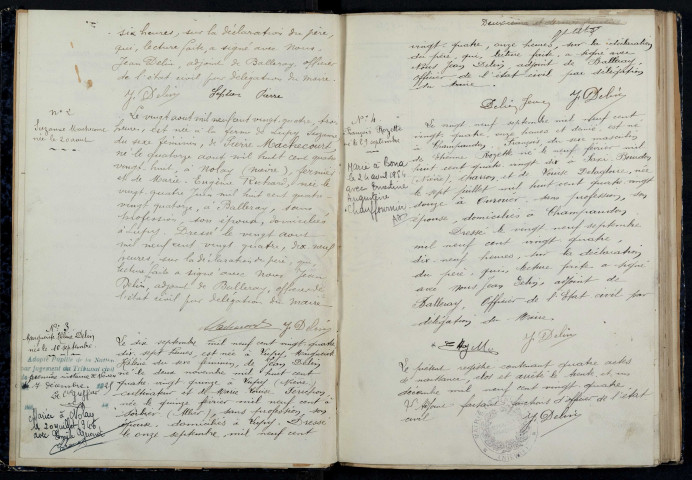 Balleray : actes d'état civil.