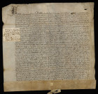 Biens et droits. - Fief et baronnie d'Huriel (département de l'Allier), vente par Jean de Brosse à Jean de Bourgogne comte de Nevers : contrat.