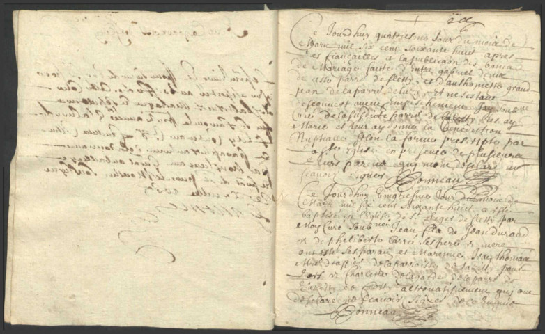 Fléty : registres paroissiaux.