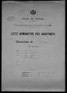 Nevers, Quartier du Croux, 34e section : recensement de 1926
