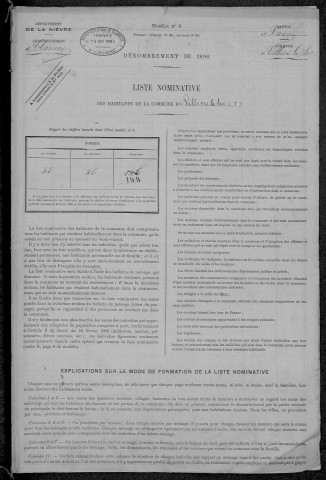 Villiers-le-Sec : recensement de 1896
